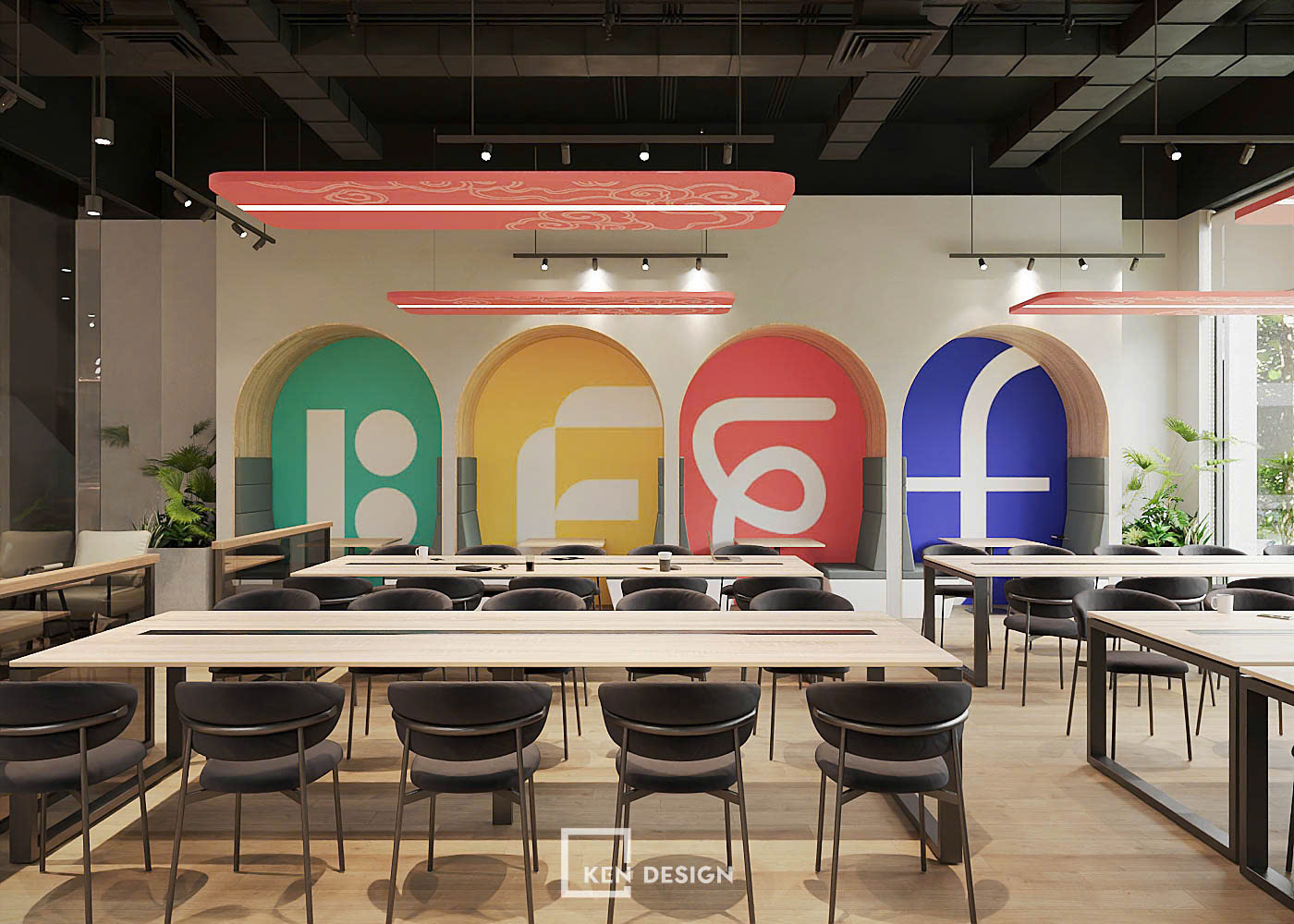 Thi công cafe coworking Flow Haus tại Lê Văn Lương